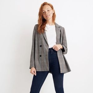 Madewell | XS| Caldwell Double-Breasted Blazer in Menswear Plaid